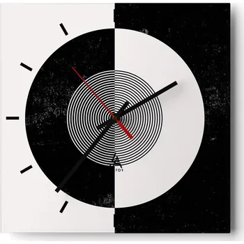 Hodiny Velké nástěnné hodiny 40x40 Abstrakce Skleněné tiché hodiny