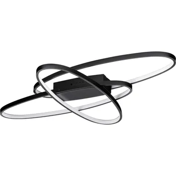 Černé kovové stropní LED světlo Nova Luce Ipon 85 cm