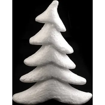 Vánoční dekorace Stromeček 16x20 cm polysteren Varianta: bílá, Balení: 1 ks