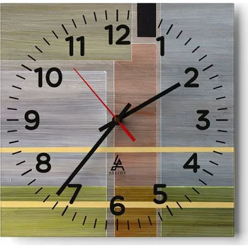 Hodiny Nástěnné hodiny do obýváku 40x40 Abstrakce Tiché hodiny Skleněné hodiny Bez hlučnosti