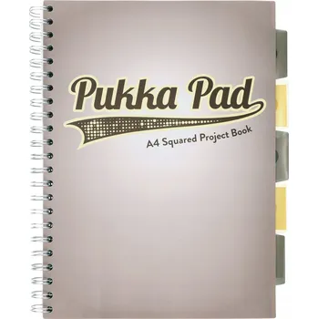 Blok Notes Pukka Pad A4 v odstínech šedé a stříbrné