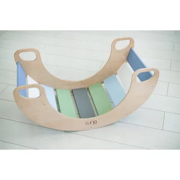 Dětská houpačka Dřevěné Houpačka Luna Montessori 90x48x45 cm