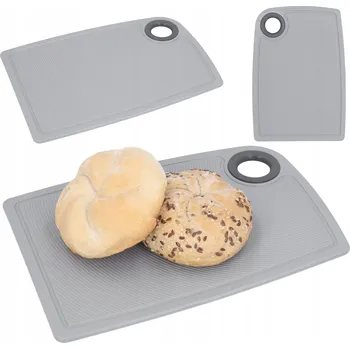Kuchyňské prkénko Kuchyňské prkénko na krájení plastové šedé protiskluzové malé 16x24 cm