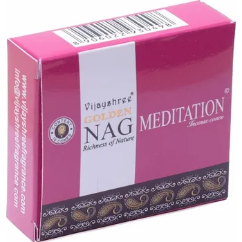 Vonná tyčinka Vonné kužely Golden Nag Meditation 10 ks