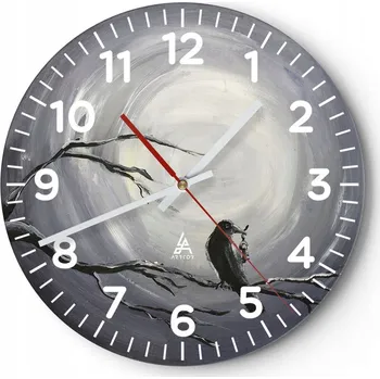 Hodiny Nástěnné hodiny ARTTOR šedé kulatý 30 cm skleněné