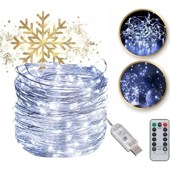 Vánoční dekorace Vánoční osvětlení na stromeček Ecarla do interiéru 10 m, 51 - 100 žárovek