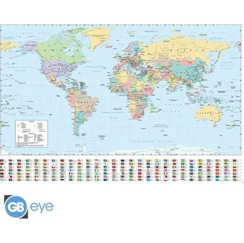 Plakát GB eye Maxi Plakát Harper Mapa světa, 91,5 × 61 cm BH271