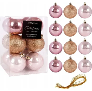 Vánoční dekorace Vánoční Koule hladká vánoční koule 6 cm 12 ks