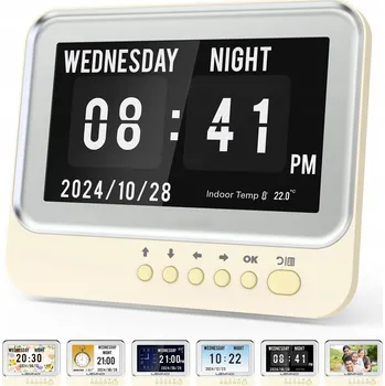 Hodiny Stolní hodiny Electronica4u béžové 19,5 cm