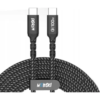 Datový kabel Kabel USB-C - USB-C Webski 1 m černý