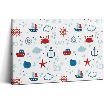 Obraz Fotoobraz na plátně do ložnice Hobby Námořní vzory 30x20 cm