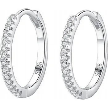 Náušnice Kruhové náušnice Fraise s kubickou zirkonií, stříbro S925