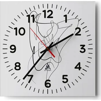 Hodiny Kuchyňské nástěnné hodiny 30x30 Abstrakce Skleněné hodiny do obýváku Moderní Tiché