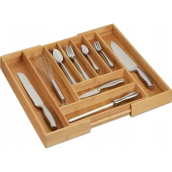 Příborník do zásuvky Organizér do zásuvky na příbory Relaxdays 49,5 x 44,5 cm