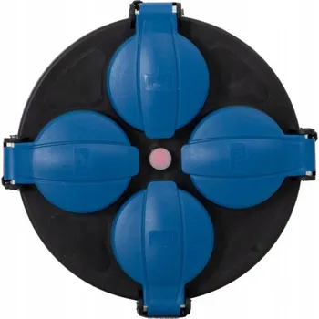 Napájecí kabel Prodlužovací kabel na bubnu, zahradní Hilark 0 m 4 ks zásuvek modrý