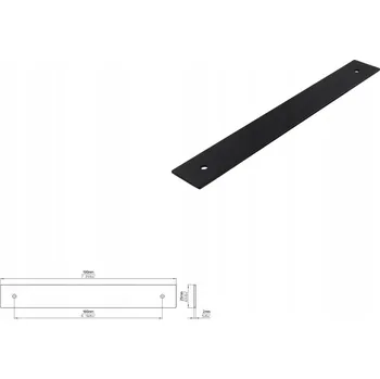 Nábytkové kování Nábytkový štítek SIRO 2491-190PB12 černá matná