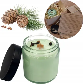 Svíčka VOŇAVÁ SÓJOVÁ SVÍČKA PORJUN CEDR, RUČNÍ VÝROBA