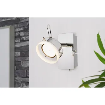 Obdélníkový nástěnný reflektor Briloner stříbrný