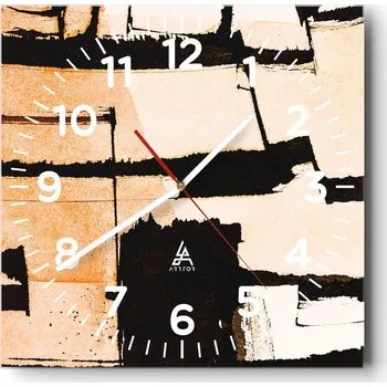 Hodiny Nástěnné hodiny do obýváku 40x40 Abstrakce Tiché hodiny Skleněné hodiny Bez hlučnosti