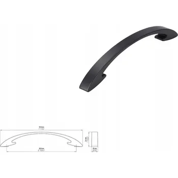 Nábytková úchytka SIRO 2502-189PB12 černá matná