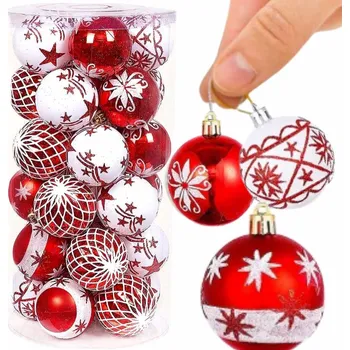 Vánoční dekorace VÁNOČNÍ BAŇKY NA VÁNOČNÍ STROMEK NEROZBITNÉ VÁNOČNÍ OZDOBY SADA VÁNOČNÍCH BOMB 30 KS