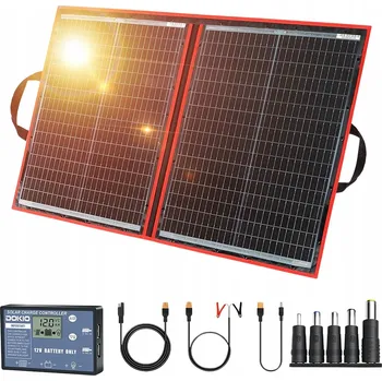 solární panel FOTOVOLTAICKÝ SOLÁRNÍ PANEL PŘENOSNÝ 110W 12V