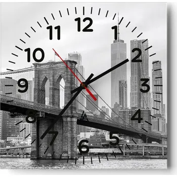 Hodiny Nástěnné hodiny do obýváku 40x40 Jork Tiché hodiny na skle Bezhlučné