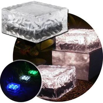 Venkovní osvětlení Solární lampa LED zemní KOSTKA ICE