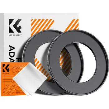 K&F Step Up Filter Ring 52-77mm*2pcs,+Vacuum Cleaning Cloth*1