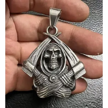 Řetízek Náhrdelník se smrtkou ocelový