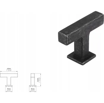 Nábytkové kování Nábytková úchytka SIRO 2520-46ZN78 efekt tepaného železa