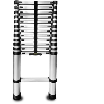 Železářství Hliníkový teleskopický žebřík, 13 stupňů, 3,8 m, max. zátěž 125 kg