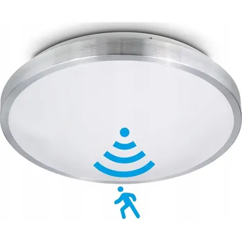 Stropní Svítidlo s pohybovým senzorem pro 2xE27 Kulatý bílé LED svítidlo Nástěnný