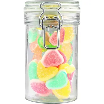 SKLENĚNÁ HERMETICKÁ ZAVAŘOVACÍ SKLENICE S SKLENĚNÝM VÍKEM 500ml