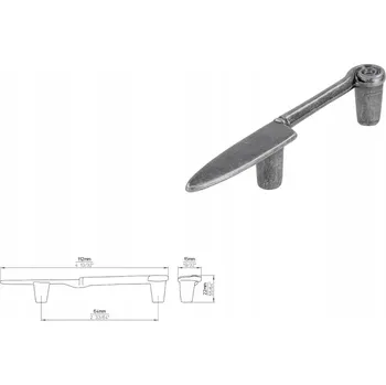 Nábytkové kování Nábytková úchytka SIRO 1053-113ZN28 vzhled cínu
