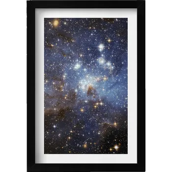 Obraz Ozdobný nástěnný obraz s rámem a grafikou loft Nebe a hvězdy kosmos 20x30 cm