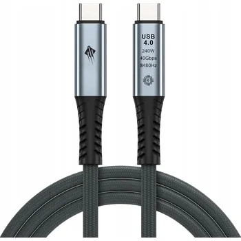 Datový kabel Kabel ELECTRONICA 4U USB-C - USB-C 1 m černý