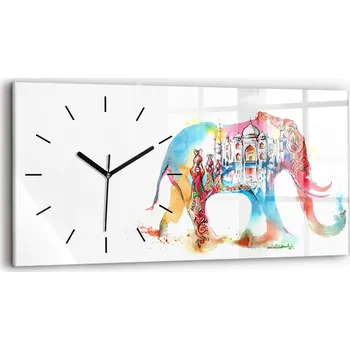 Hodiny Nástěnné hodiny kulatý dekorativní klasické kuchyňské 60x30 cm Kultura Indie