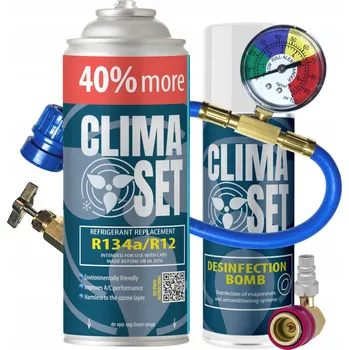 Příslušenství pro klimatizaci Sada pro plnění klimatizace R134a 626g, Čistič klimatizace, adaptér