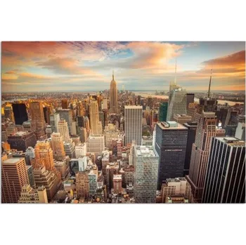 Obraz Obraz na plátně - Canvas, Západ slunce nad New Yorkem