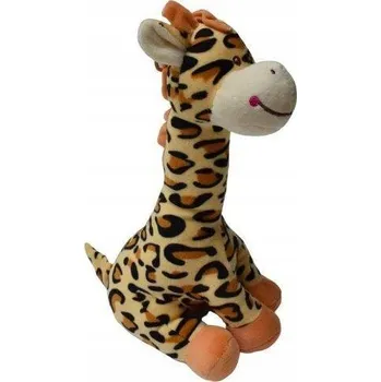 plyšák PLYŠÁK ŽIRAFA SEDÍCÍ SE CHRASTÍTKEM 20 CM