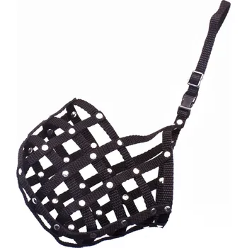 Náhubek pro psa BAFPET Popruhové náhubky, pletené Barva: Černá, Rozměr: OČ 36cm, DČ 10cm, OK 50-66cm 19705D