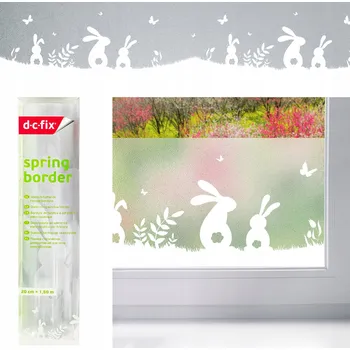 Velikonoční dekorace Velikonoce dekorace na okno se statickou Fólie fólií na okno se vzorem zajíčka