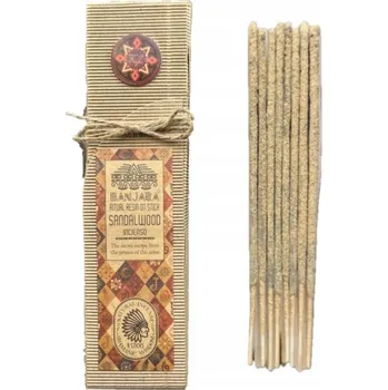 Vonná tyčinka Vonné tyčinky s rituálními pryskyřicemi - SANTALOVÉ DŘEVO Banjara