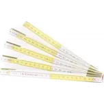 skládací 2 metr dřevěný PROFI biložlutý 13023