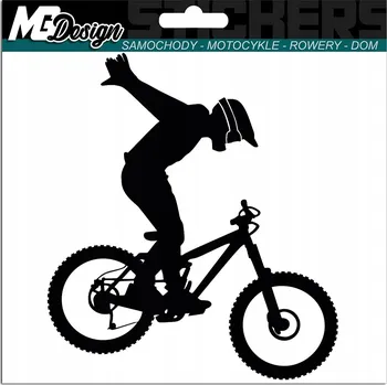 Samolepicí dekorace na vozidlo ENDURO CYKLO SKOK samolepka NA AUTO 15X13cm