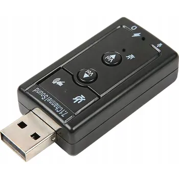EXTERNÍ ZVUKOVÁ KARTA USB 7.1CH 3D MINI JACK 3,5MM AK103B