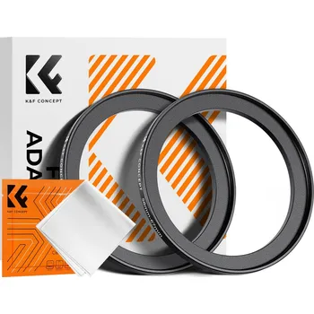 K&F Step Up Filter Ring 58-67mm*2pcs,+Vacuum Cleaning Cloth*1