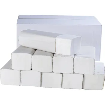 Papírový ručník PAPÍROVÉ UTĚRKY SKLÁDANÉ ZZ 2 VRSTVY BÍLÉ 1500 ÚTRŽKŮ CELULÓZA