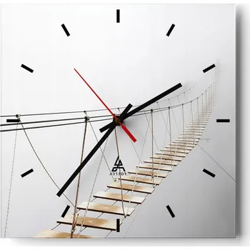 Hodiny Velké nástěnné hodiny 40x40 Abstrakce Skleněné tiché hodiny
